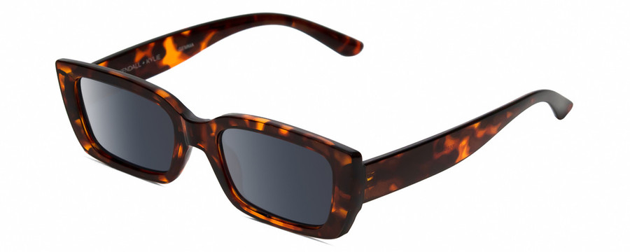 Profile View of Kendall+Kylie KK5137CE GEMMA Women Sunglasses in Amber Tortoise Havana/Grey 51mm