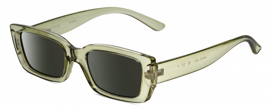 Profile View of Kendall+Kylie KK5137CE GEMMA Womens Sunglasses in Mint Green Crystal/Green 51 mm