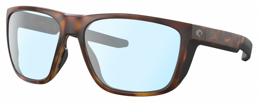 Profile View of Costa Del Mar Ferg Designer Blue Light Blocking Eyeglasses in Matte Tortoise Havana Unisex Panthos Full Rim Acetate 59 mm