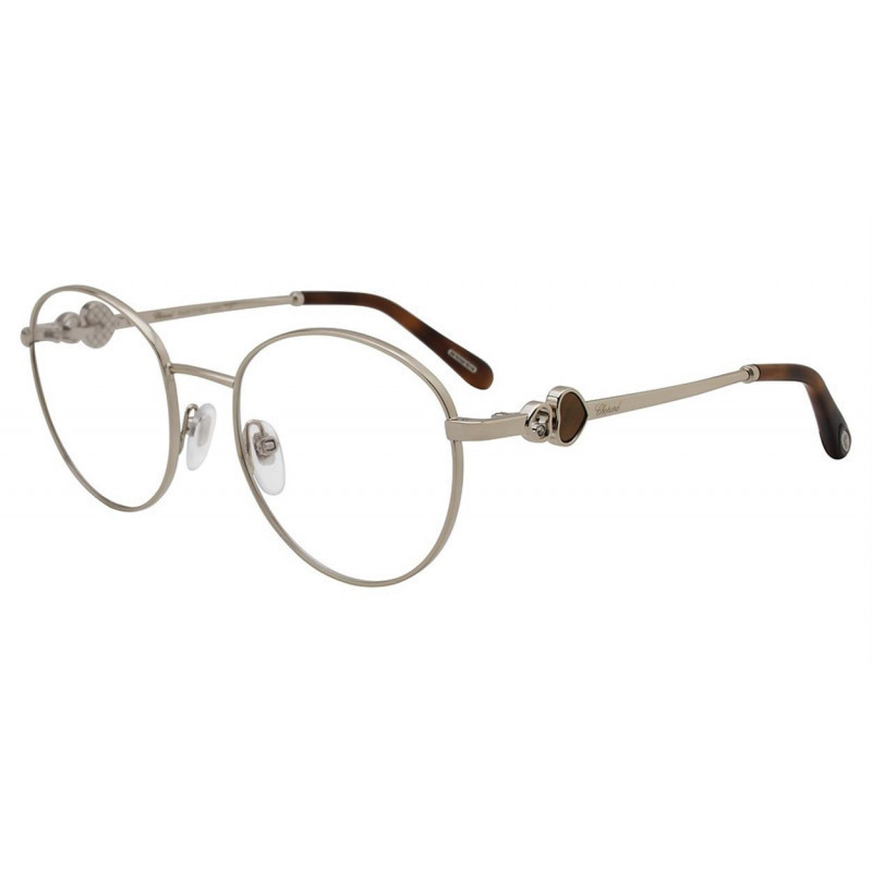 Profile View of Chopard 23KT Gold Plated VCHC52S-0594 Women Reading Glasses Tortoise Havana 51mm