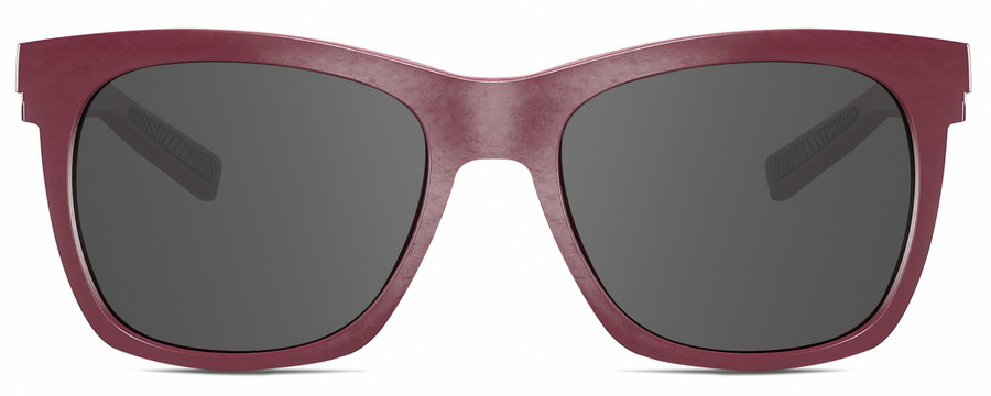 Front View of Costa Del Mar Caldera Unisex Designer Sunglasses in Plum Purple Silver/Grey 55mm