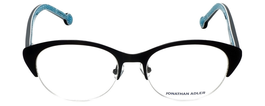 Jonathan Adler Designer Eyeglasses JA101-Black in Black 52mm