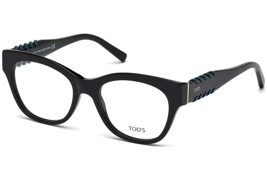 Tod's Designer Eyeglasses TO5174-001 in Black 51mm Rx