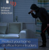 357-1005 White Mini Wireless Alarm PIR Motion Detector Infrared