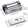Small Electric Cabinet and Small Door Maglock 120lbs for Outdoor Use Fail Safe Normally Closed - 356-ML120-0TD dimensions