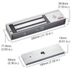 1200lbs Single Door Magnetic Lock with LED Buzzer - 356-1200BZ-LED dimensions