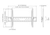 Tilt or Flat to the Wall Mount 23"-46" LED TV Bracket - TFE23-46-BK dimensions