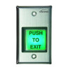 Green Square Request to Exit Button for Door Access Control with LED Light, NC, COM and NO Outputs - 356-7000