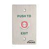 OUTDOOR WEATHER AND WATERPROOF EXIT BUTTON STANDARD SIZE FOR DOOR ACCESS CONTROL WITH LED LIGHT, NO AND COM OUTPUTS - 356-7011