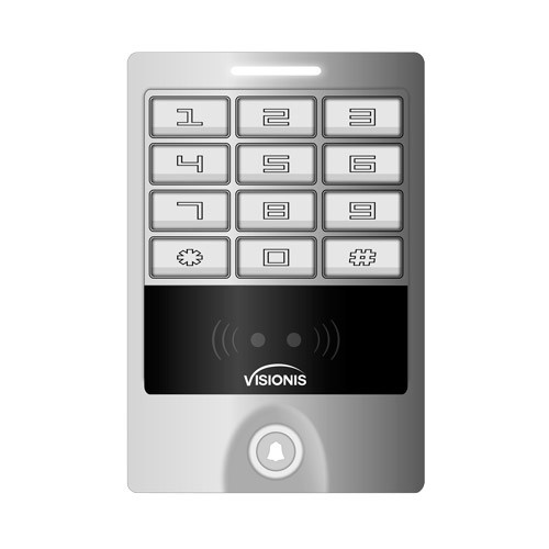 Access Control Weatherproof Anti Vandal Touch Keys Reader/Keypad Standalone with Doorbell - 356-3004 front view