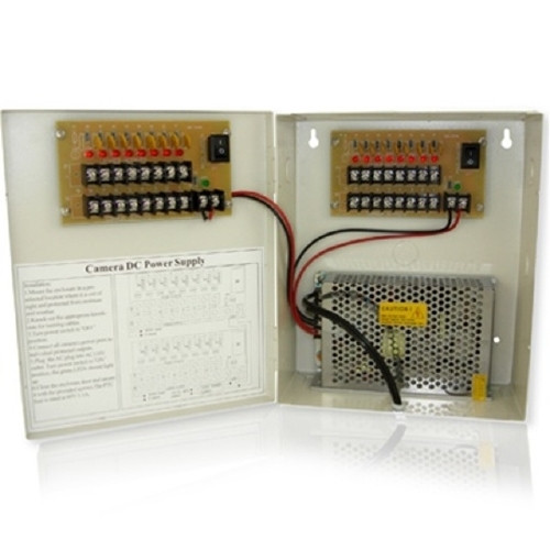 16 Channel CCTV Power Distribution Box 12VDC 10 Amp - 058-194