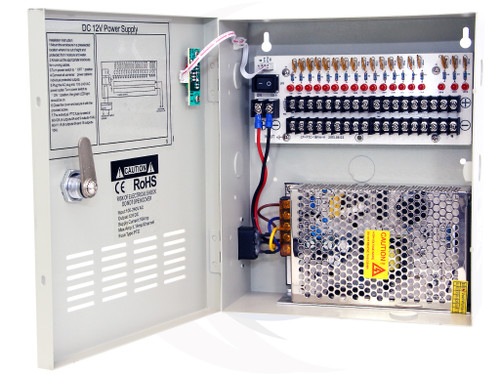 18 Channel 12VDC 10AMP Power Distributor Box - 058-194UL 