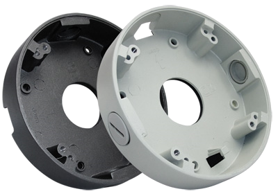 Black CCTV Turret Camera Junction Box 4.75" Diameter - 058-257B