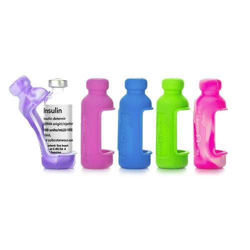 2 Pack: Vial Safe for Pets - Insulin Vial Protector Case, TALL, 10mL, Mix & Match Colors