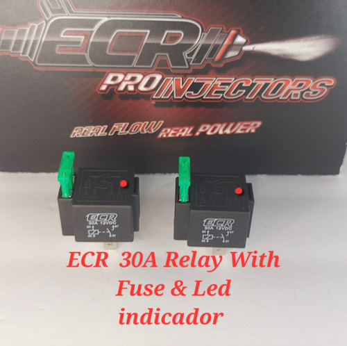 30 AMP Relay with LED Indicator & Fuse
