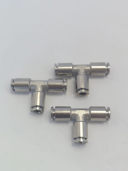 Full metal Push-in T fitting 1/4 inch (6.35mm)