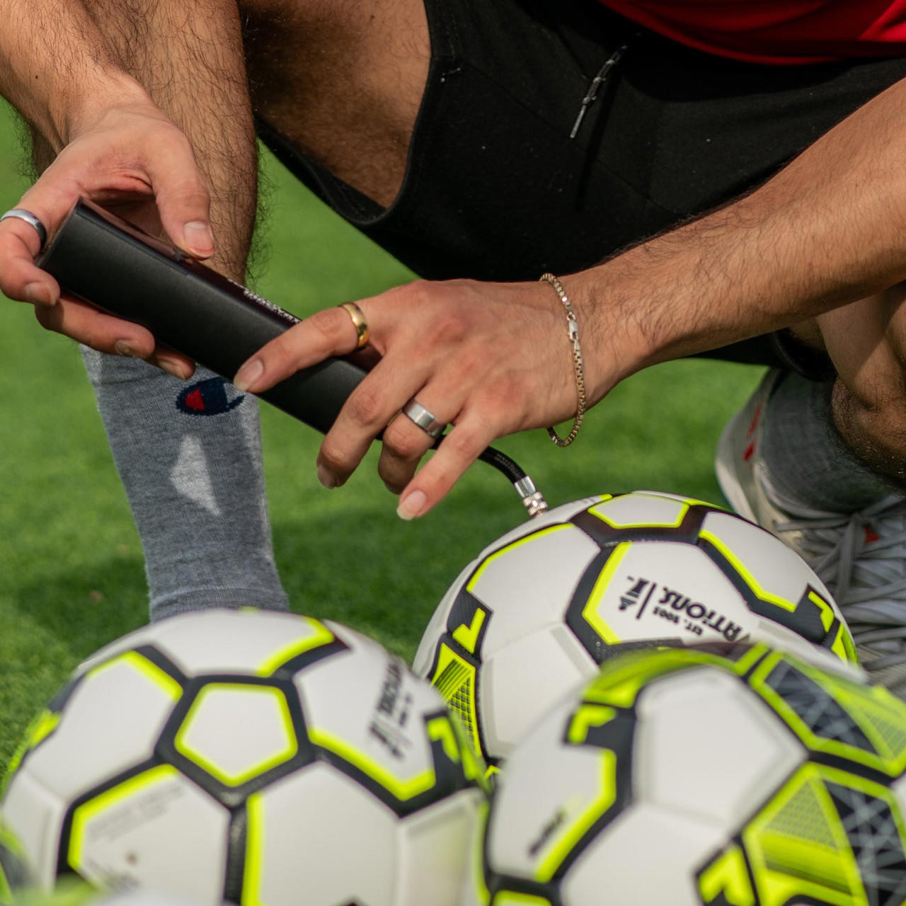 Electric clearance soccer ball