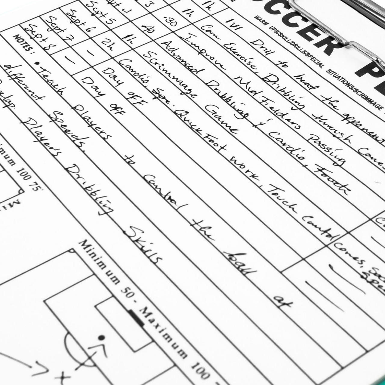 Coaches Folder Note Replacement Planner | Soccer Equipment Coaches