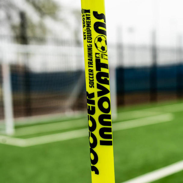 Yellow Speed and Agility soccer pole without spike for turf
