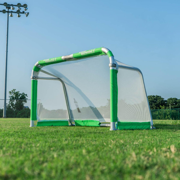 Freestanding 3x5 QuickFold™ Aluminum Folding Pod Portable Soccer goals