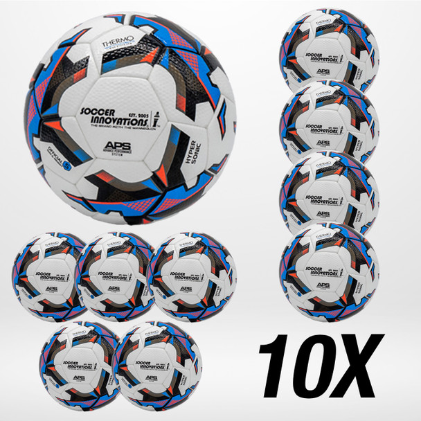 10 Pack Bulk Buy Hypersonics NFHS Approved Soccer Balls