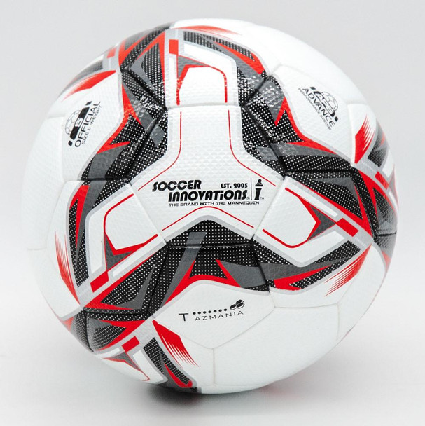 NFHS Approved Red Thermo Bonded Tazmania Soccer Ball