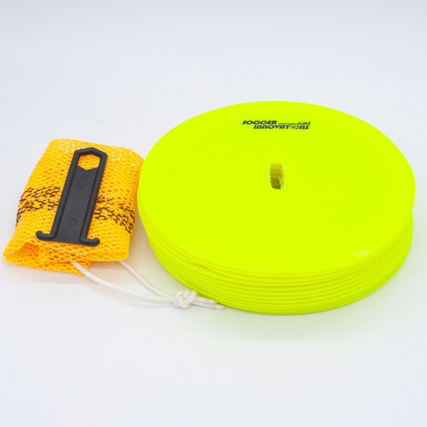 Neon Yellow Flat Dot Marking Discs