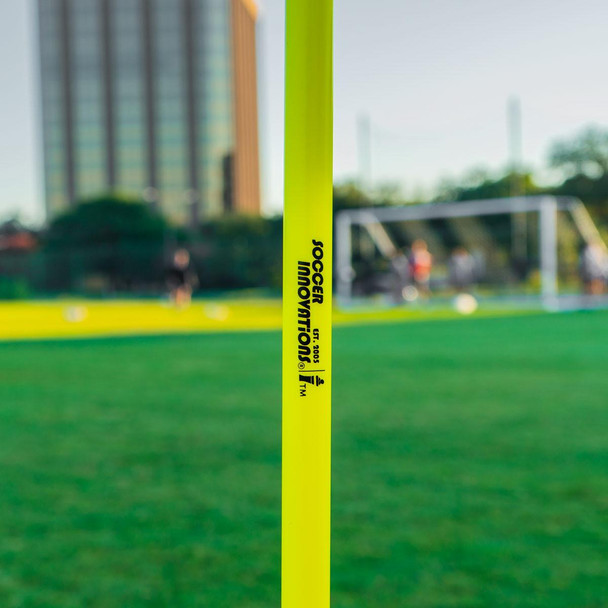Close up soccer agility speed pole - training pole