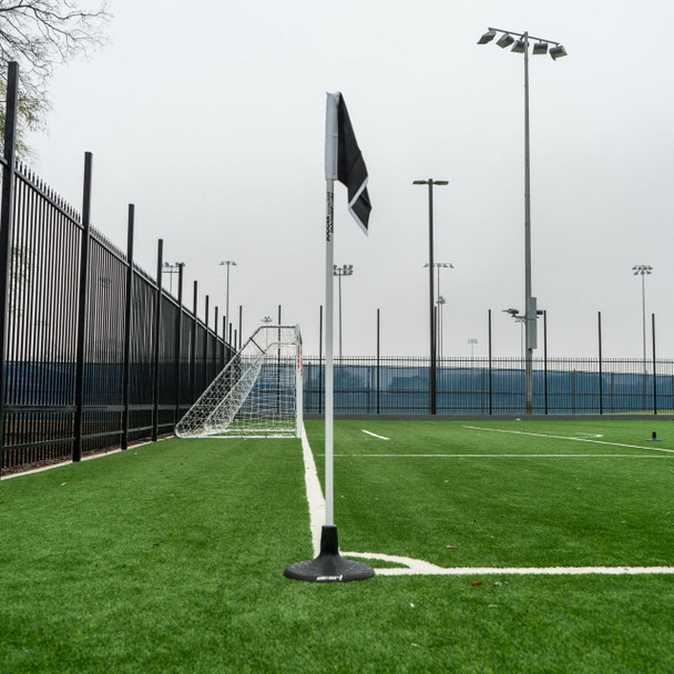 Black Soccer Corner Flag with Rubber Base | Soccer Equipment Corner Flags