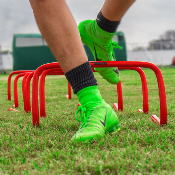 9" Red Soccer Hurdles | Speed and Agility Soccer Training Equipment