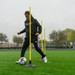 Soccer agility sticks and large rubber jumbo base