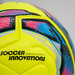 Embossed yellow inverter soccer ball
