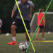 dribbling around 2 speed poles