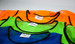 Soccer innovations Premier Stripped bibs orange green and yellow