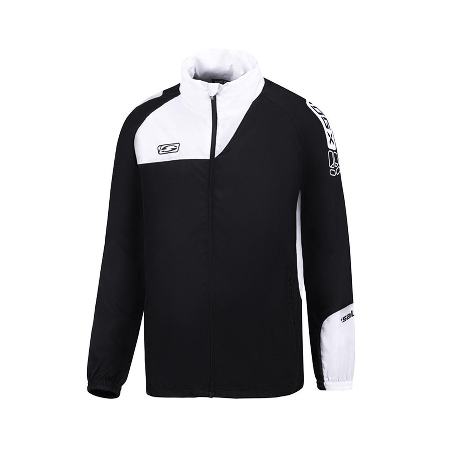 Black and white rain training jacket