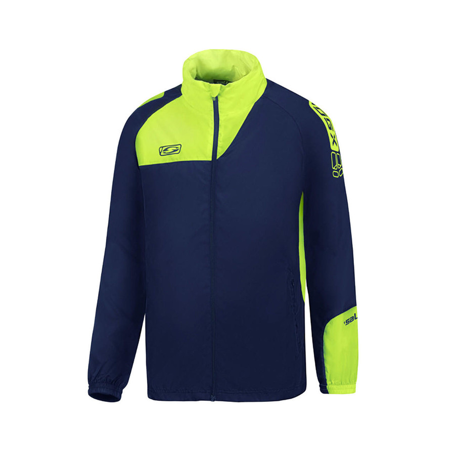 Navy with neon green training jackets