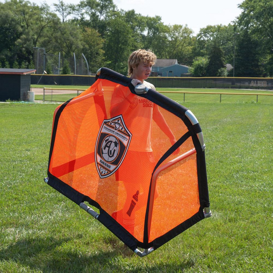 Custom QuickFold Soccer Goal net orange