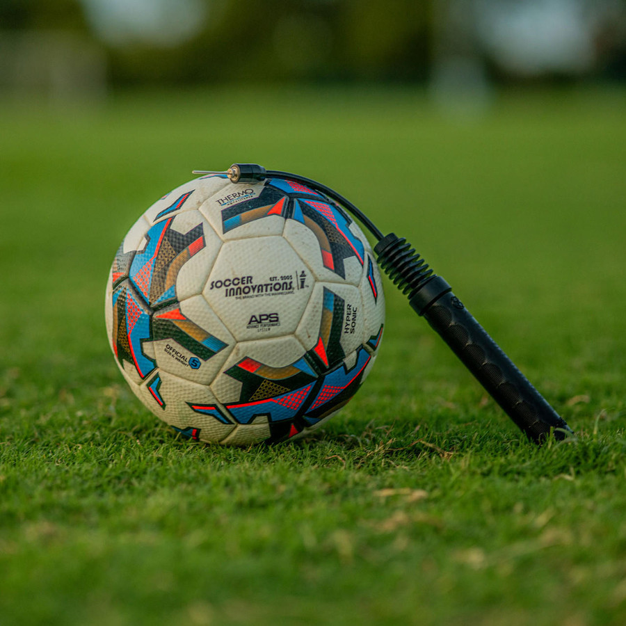 Soccer Innovations Dual Action Hand Pump| soccer ball pump with flex hose