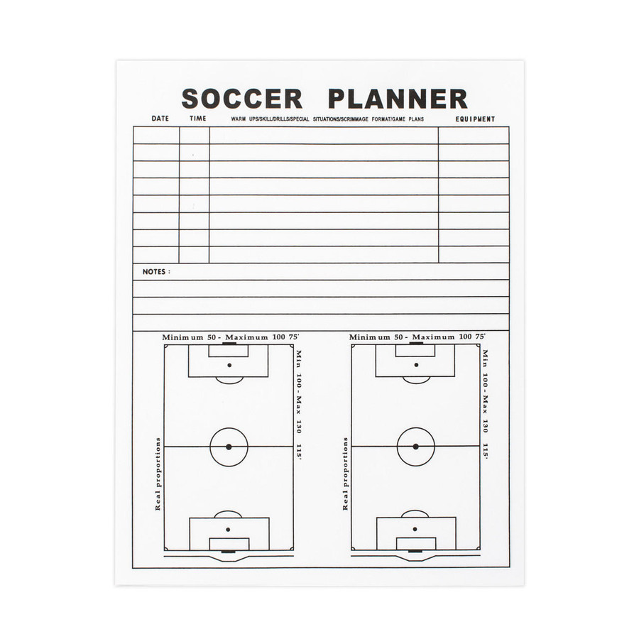 Coaches Folder Note Replacement Planner | Soccer Equipment Coaches Folders Accessories