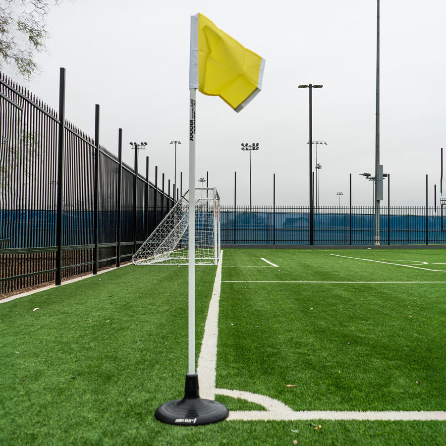 Yellow Soccer Corner Flag with Rubber Base | Soccer Equipment Corner Flags