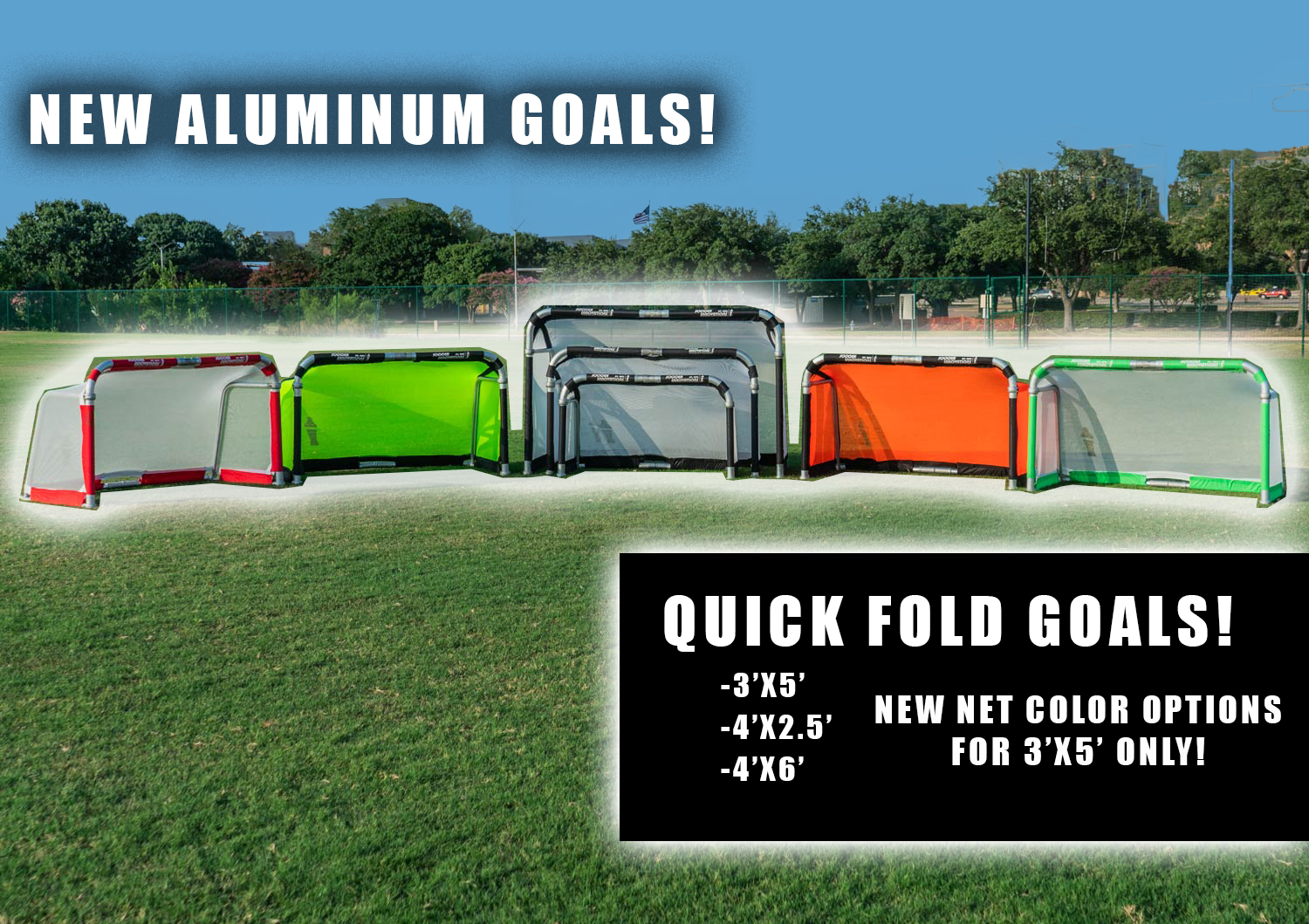 quick fold goal, aluminum goal, heavy duty goal