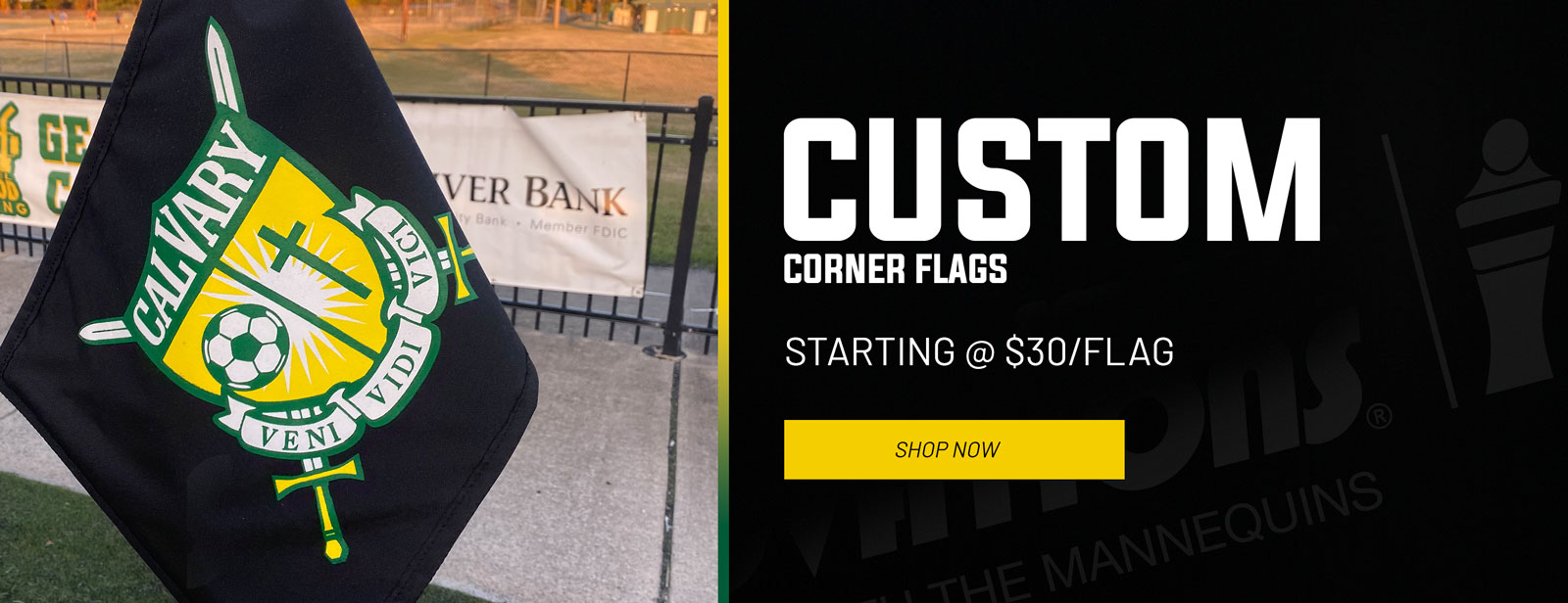 Custom soccer corner flags - Add your team logo to our corner flags