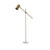 Gold Finish Floor Lamp With Black Metal Shade