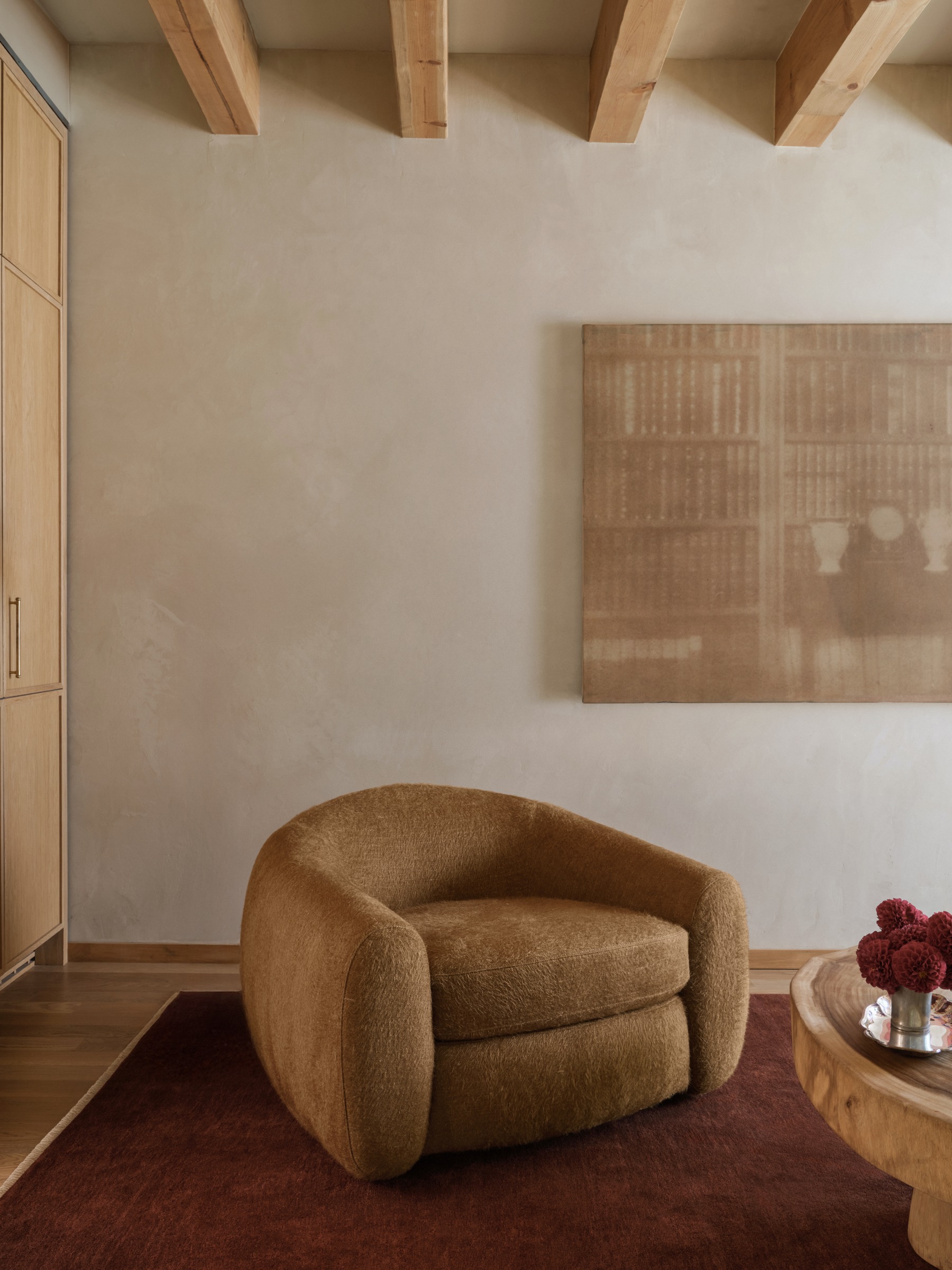 Arden Swivel Chair in a living room