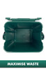 Urba 7 Litre Kitchen Food Waste Caddy Green