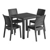 Florida 4 Seater Outdoor Dining Set - Dark Grey