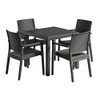 Ibiza 4 Seater Outdoor Dining Set - Dark Grey