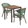 Panda 2 Seater Outdoor Dining Set - Black/Green