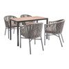 Holt 4 Seater Outdoor Dining Set - Black