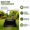 Black Bristol Lightweight Lawn Seed & Fertiliser Drop Spreader - 30Kg Capacity